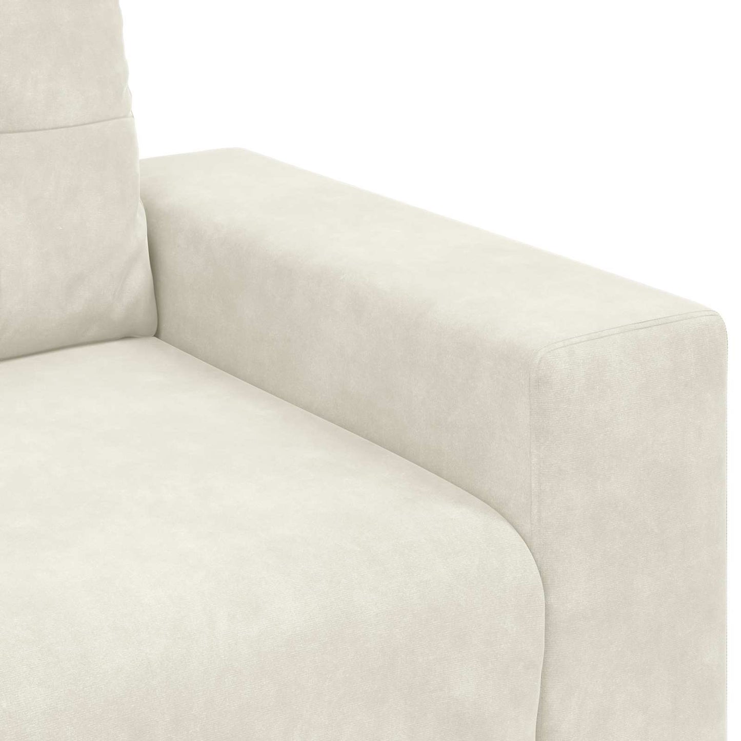 vidaXL Σετ Καναπέ 3 pcs Κρεμ 221 x 80 x 80 εκ Βελούδο