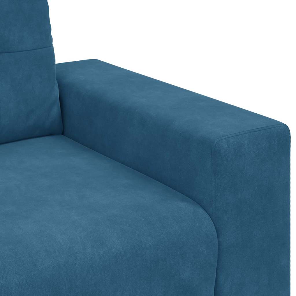 vidaXL Σετ Καναπέ 3 pcs Μπλε 221 x 80 x 80 εκ Βελούδο