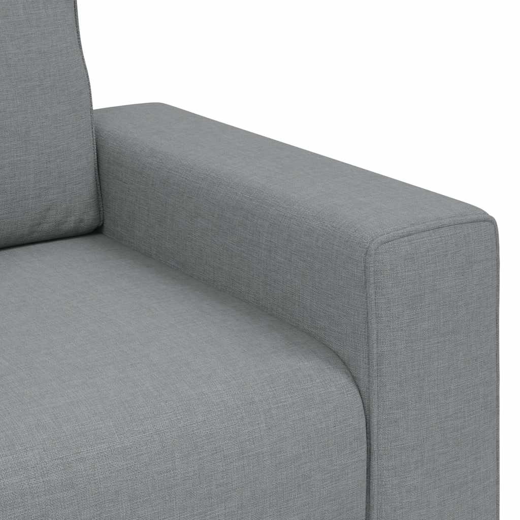 vidaXL Σετ Καναπέδων 3 Τεμαχίων με Μαξιλάρια, Ανοιχτό Γκρι Ύφασμα
