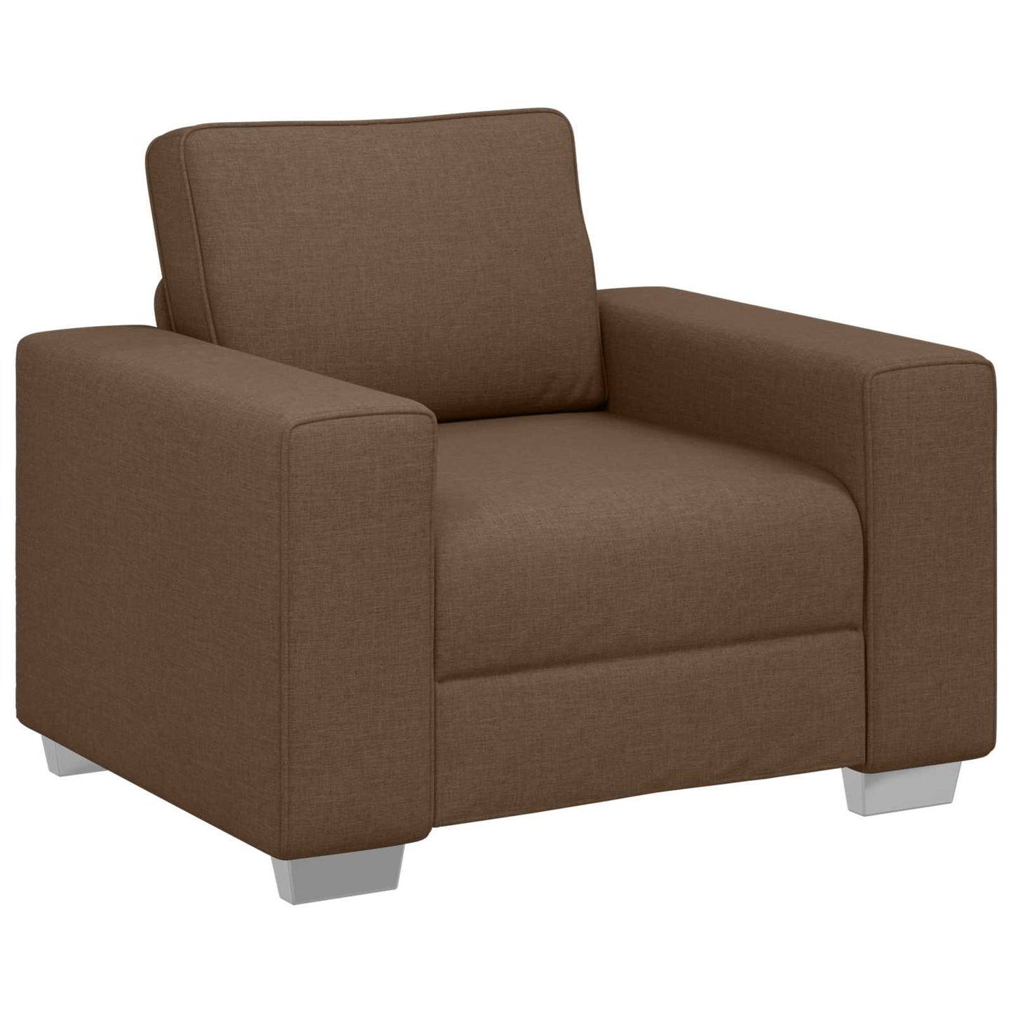 vidaXL Καναπές 3 pcs Καφέ 219 x 80 x 82 εκ Ύφασμα μείγματος λινών
