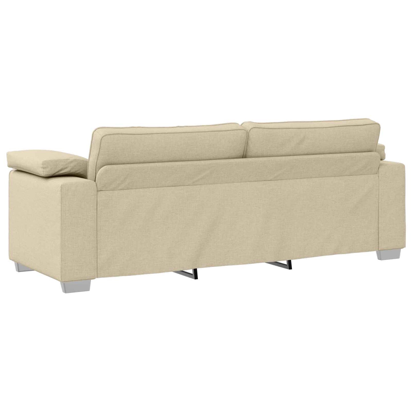 vidaXL Καναπές 3 pcs Κρεμ 219 x 80 x 82 εκ Ύφασμα μείγματος λινών