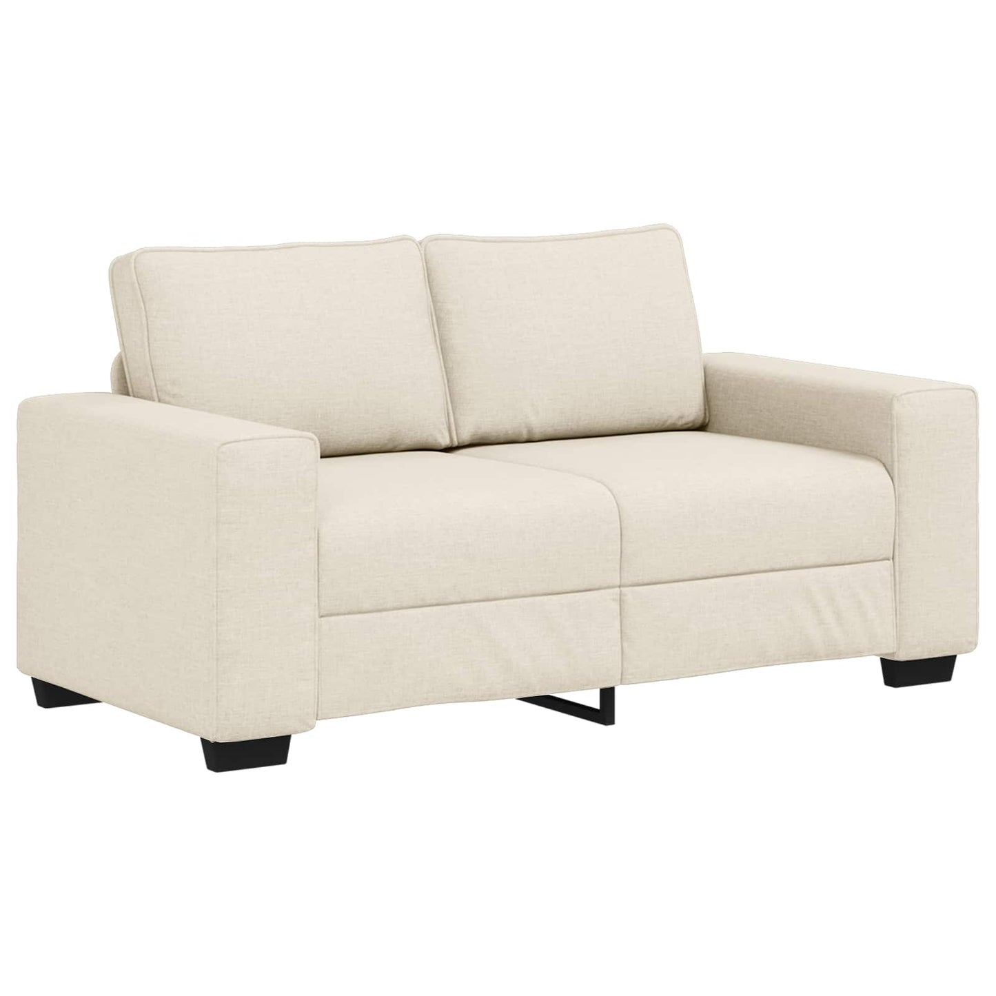 vidaXL Καναπές 2 pcs Μπεζ 221 x 80 x 82 εκ Ύφασμα μείγματος λινών