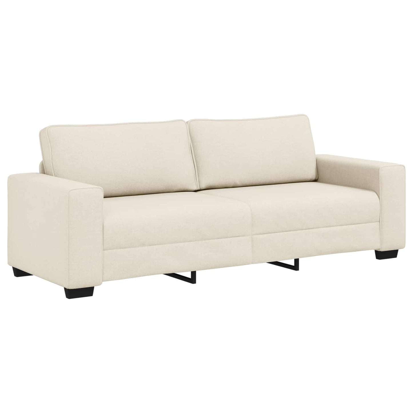vidaXL Καναπές 2 pcs Μπεζ 221 x 80 x 82 εκ Ύφασμα μείγματος λινών