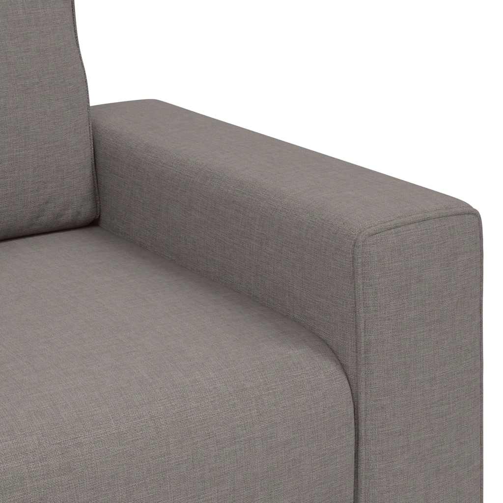 vidaXL Σετ Καναπέδων 2 Τεμαχίων με Μαξιλάρια, Ύφασμα Taupe