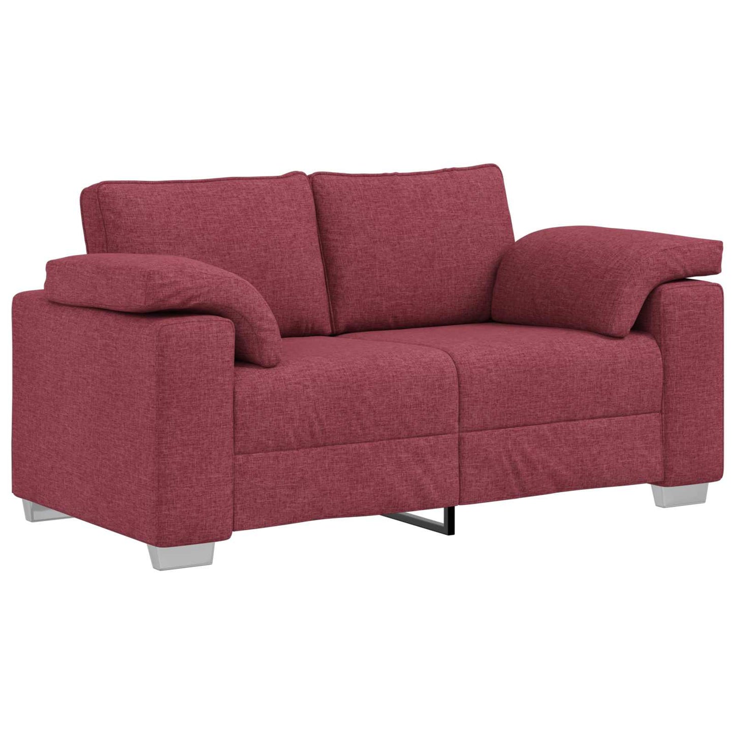 vidaXL Καναπές 2 pcs Κόκκινο 219 x 80 x 82 εκ ύφασμα