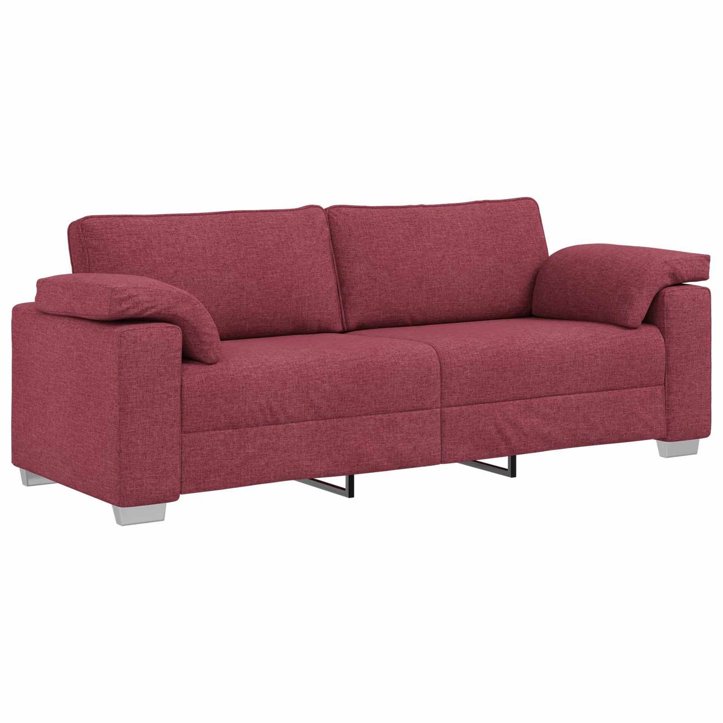 vidaXL Καναπές 2 pcs Κόκκινο 219 x 80 x 82 εκ ύφασμα