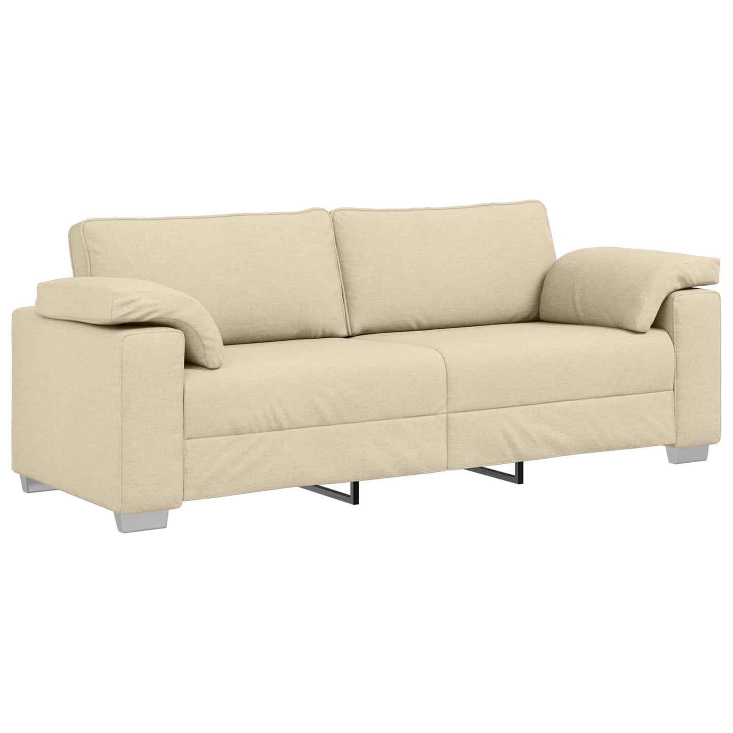 vidaXL Καναπές 2 pcs Κρεμ 219 x 80 x 82 εκ ύφασμα