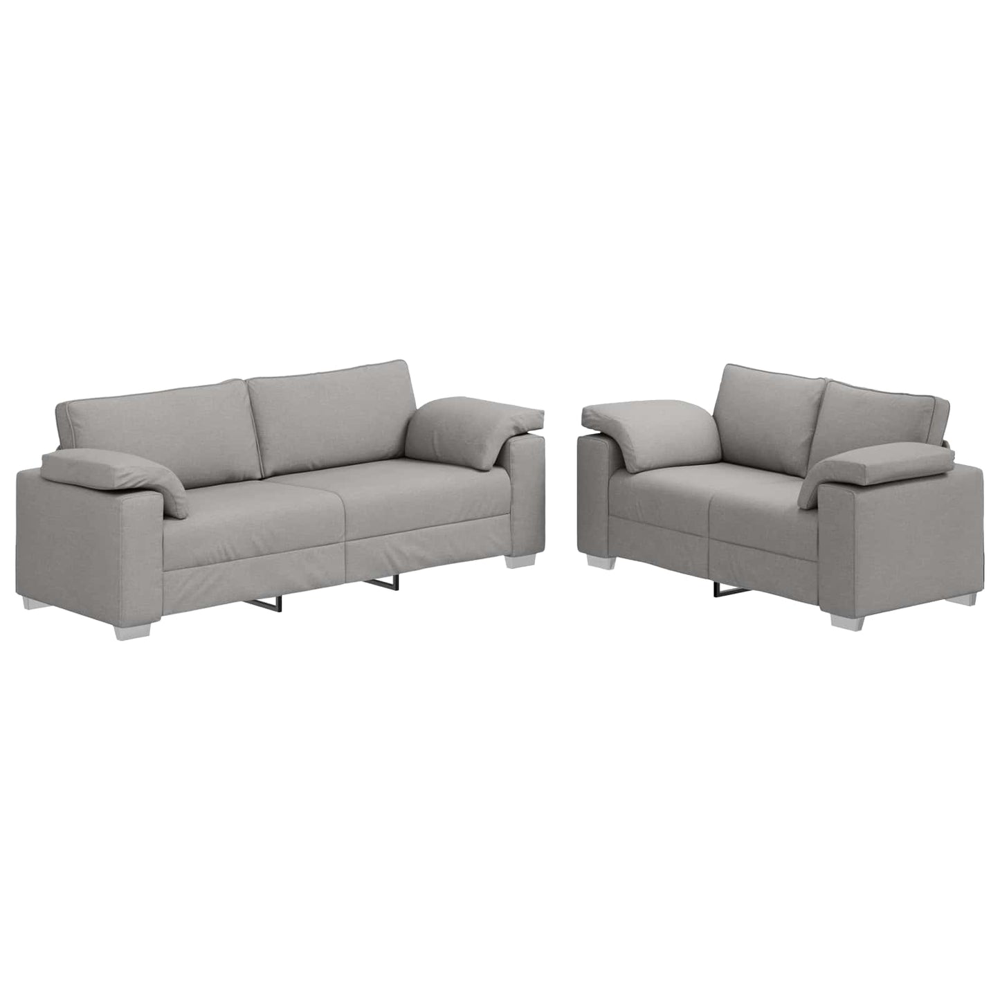vidaXL Καναπές 2 pcs Σκίουρος Γκρί 219 x 80 x 82 εκ ύφασμα