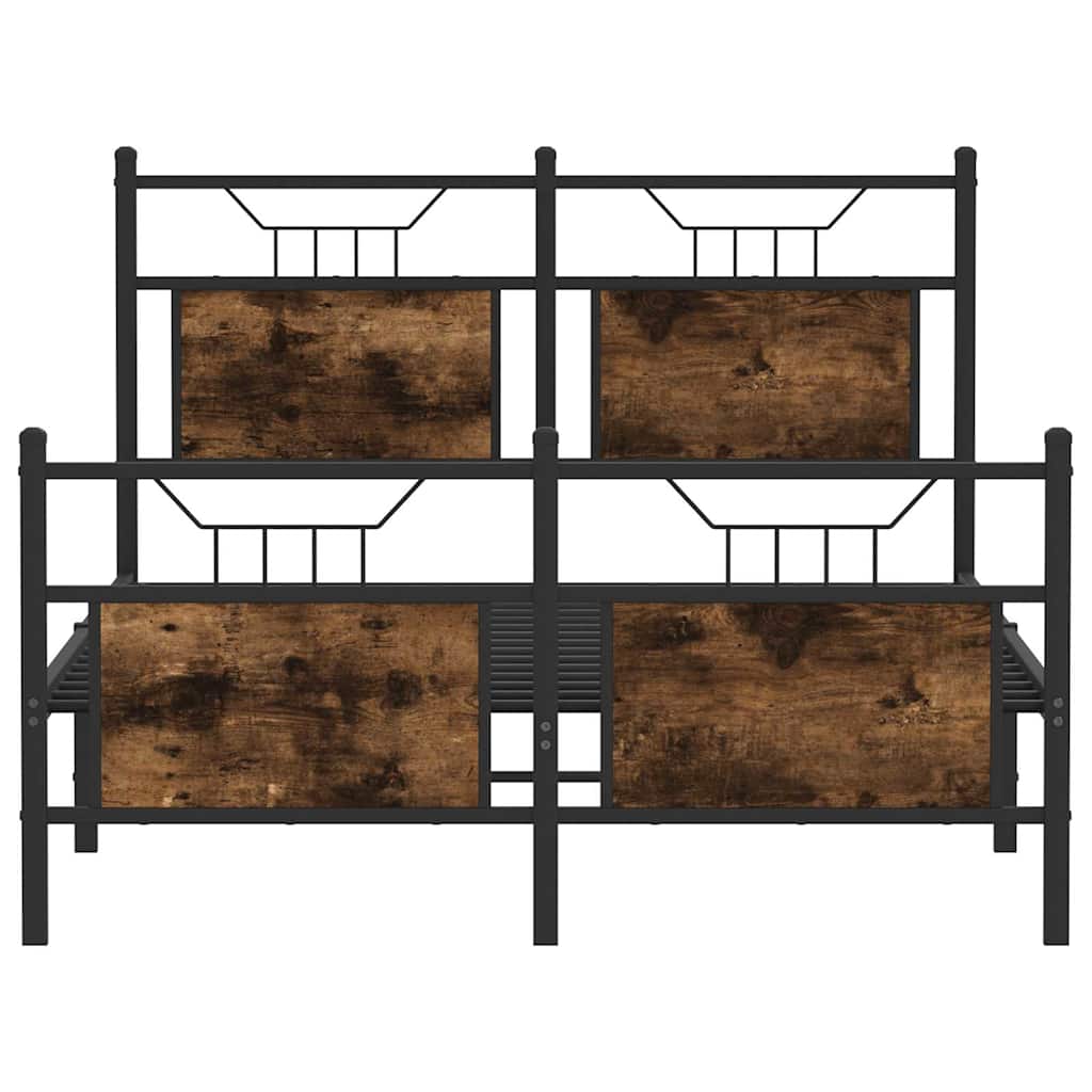 vidaXL Πλαίσιο Κρεβατιού Χωρ. Στρώμα Καπ. Δρυς 120x190 εκ. Επ. Ξύλο