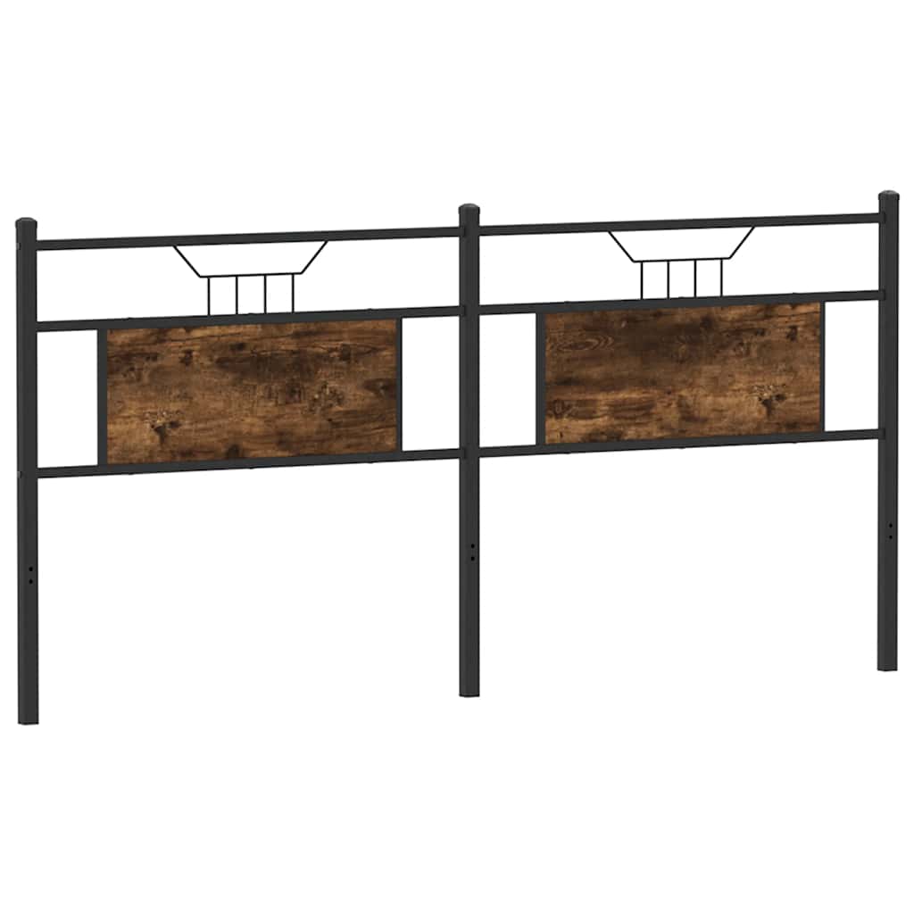 vidaXL Κεφαλάρι Καπνιστή Δρυς 180 εκ. Επεξεργασμένο Ξύλο/Ατσάλι