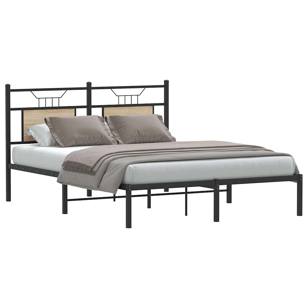 vidaXL Πλαίσιο Κρεβατιού Χωρ. Στρώμα Sonoma Δρυς 140x200εκ. Επ. Ξύλο