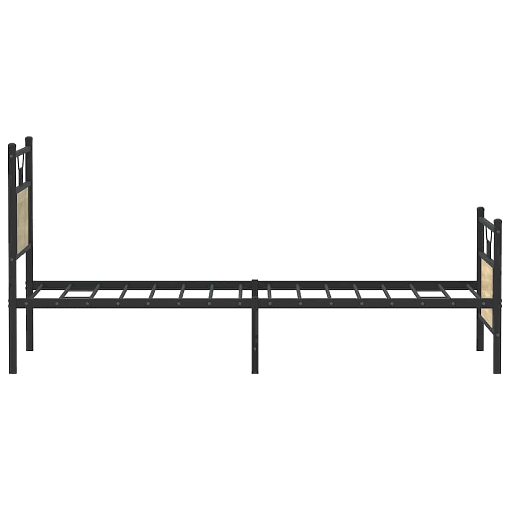 vidaXL Πλαίσιο Κρεβατιού Χωρ. Στρώμα Sonoma Δρυς 75x190εκ Επεξ. Ξύλο