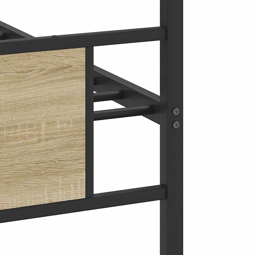 vidaXL Πλαίσιο Κρεβατιού Χωρ. Στρώμα Sonoma Δρυς 75x190εκ Επεξ. Ξύλο