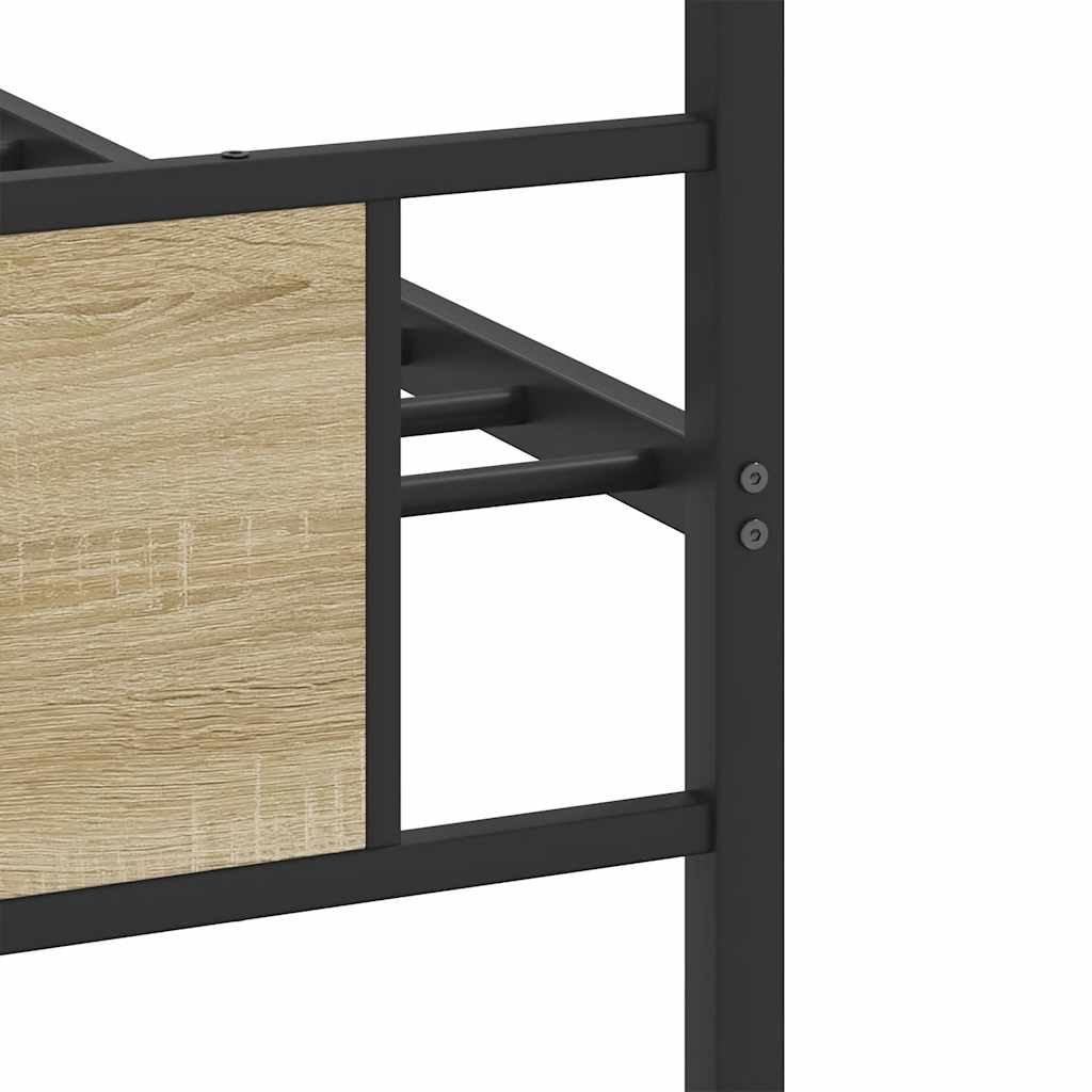 vidaXL Πλαίσιο Κρεβ. Χωρ. Στρώμα Sonoma Δρυς 90 x 190 εκ. Επεξ. Ξύλο