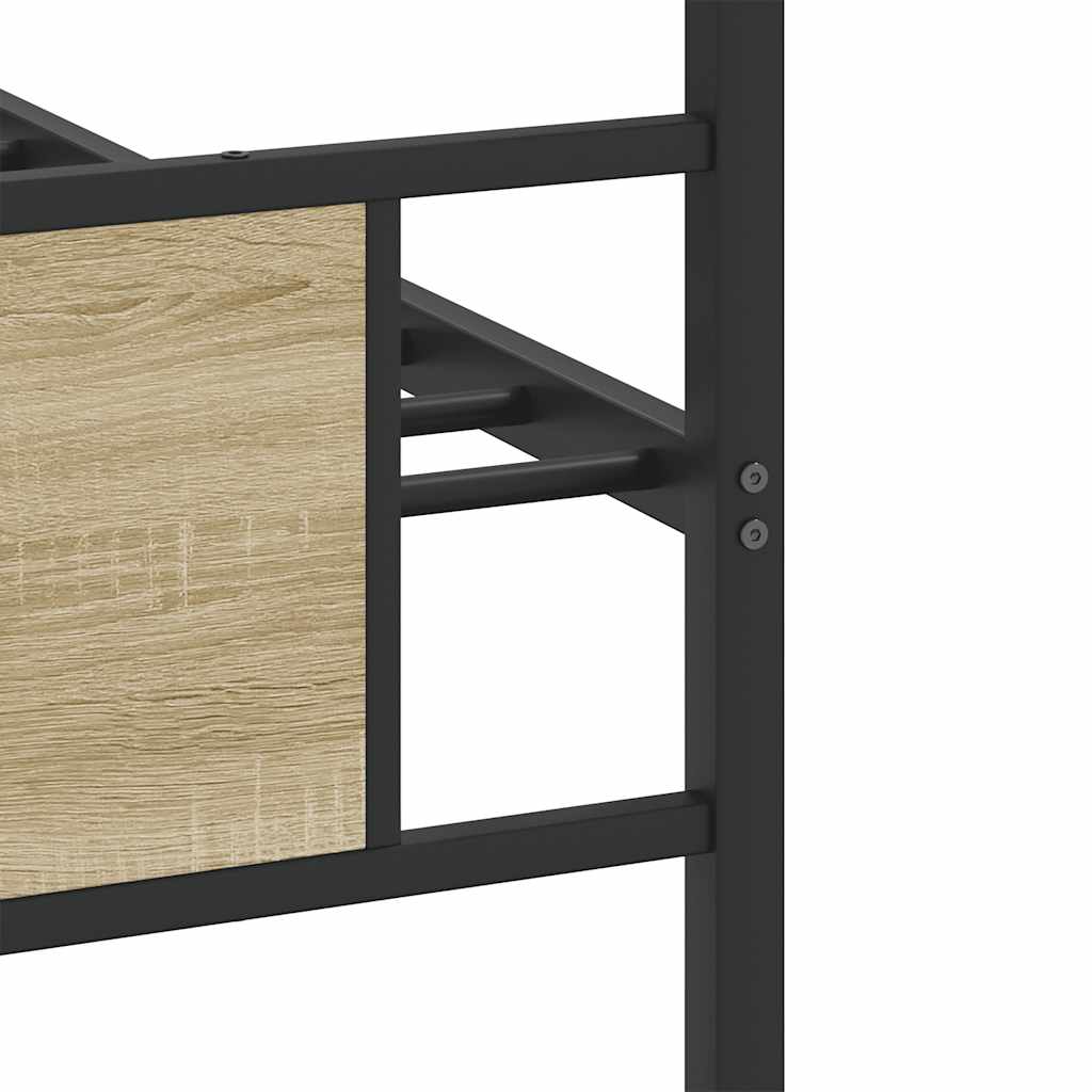 vidaXL Πλαίσιο Κρεβ. Χωρ. Στρώμα Sonoma Δρυς 90x200 εκ. Επεξ. Ξύλο