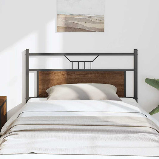 vidaXL Ανταλλακτικό κεφαλάρι Καφέ Δρυς 107 εκ. Επεξεργασμένο Ξύλο/Ατσάλι