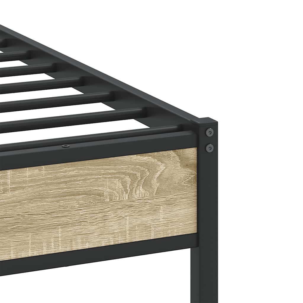 vidaXL Πλαίσιο Κρεβ. Χωρ. Στρώμα Sonoma Δρυς 90x200 εκ. Επεξ. Ξύλο