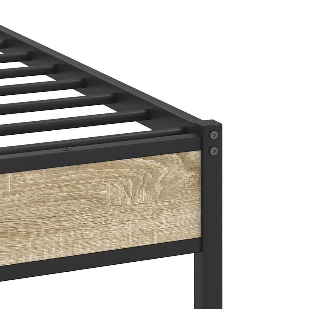 vidaXL Πλαίσιο Κρεβ. Χωρ. Στρώμα Sonoma Δρυς 90 x 190 εκ. Επεξ. Ξύλο