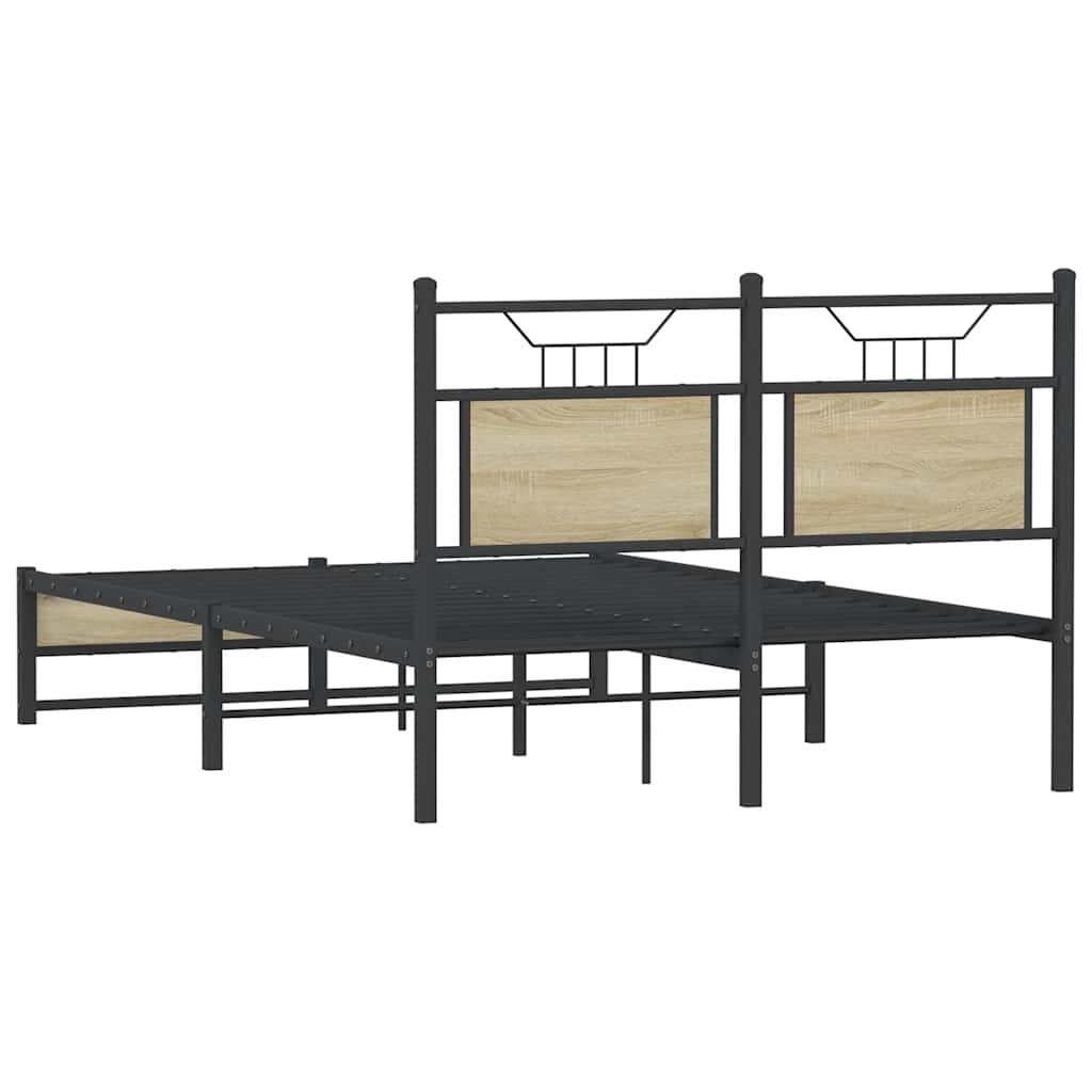 vidaXL Πλαίσιο Κρεβατιού Χωρ. Στρώμα Sonoma Δρυς 120x200εκ. Επ. Ξύλο