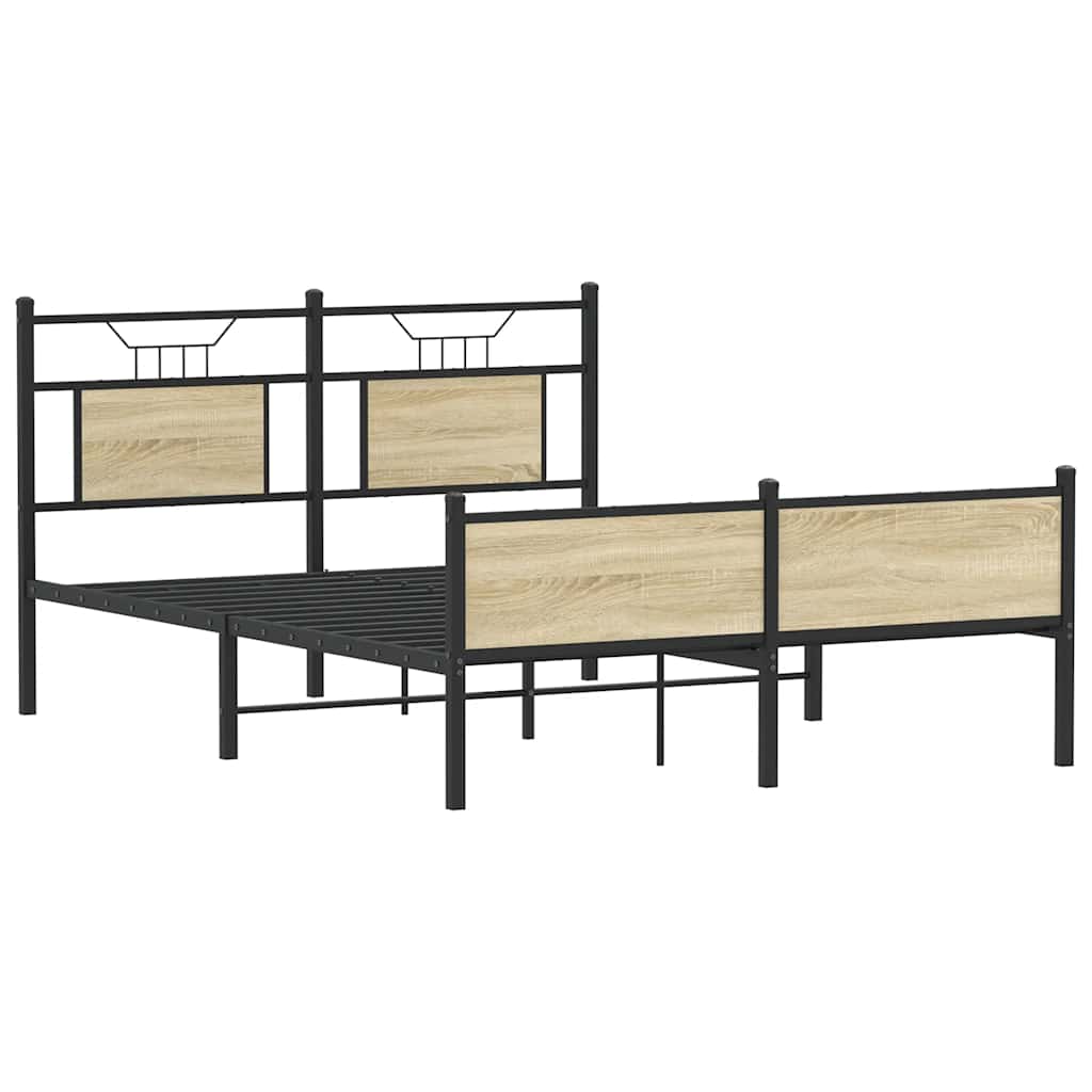 vidaXL Πλαίσιο Κρεβατιού Χωρ. Στρώμα Sonoma Δρυς 140x200εκ. Επ. Ξύλο