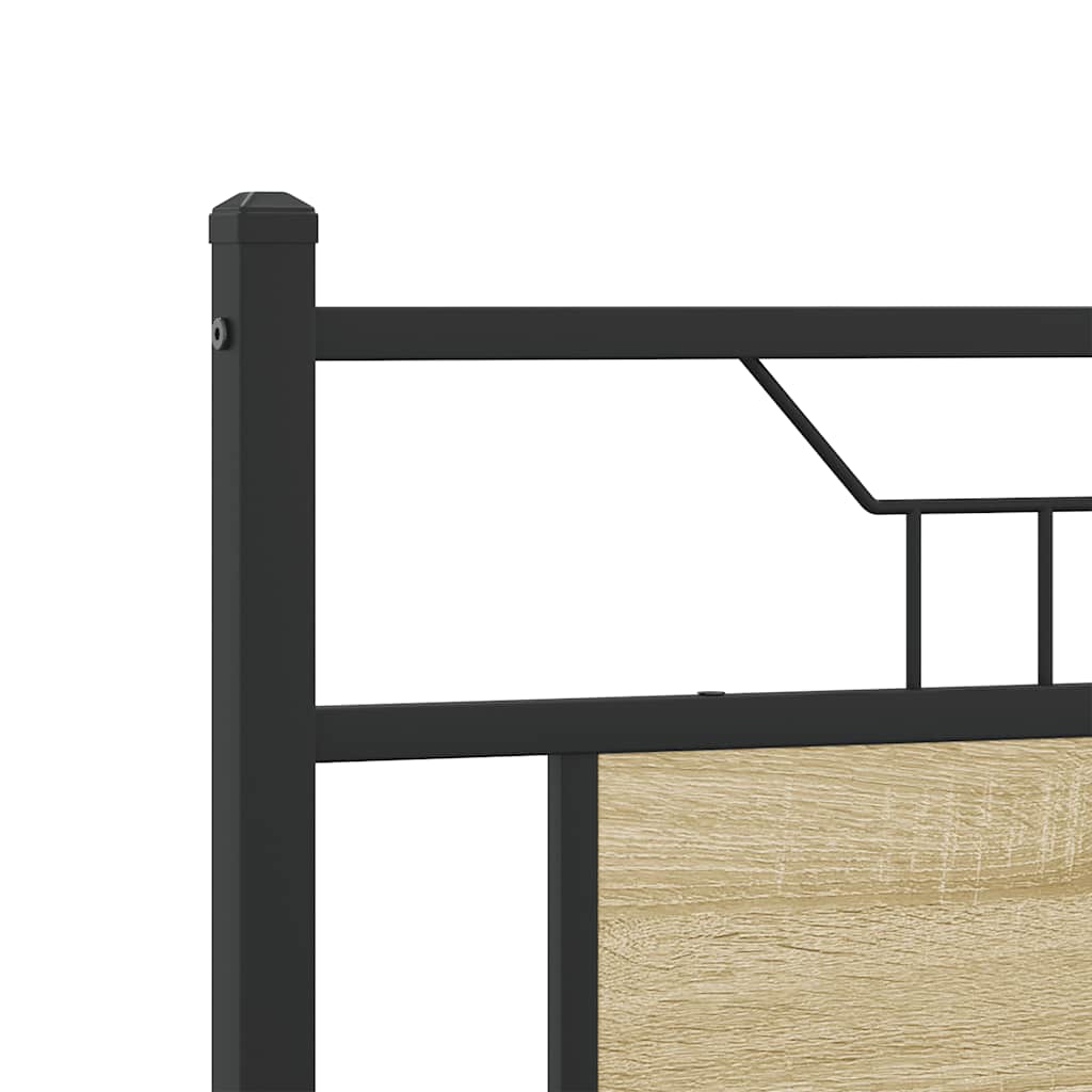 vidaXL Πλαίσιο Κρεβατιού Χωρ. Στρώμα Sonoma Δρυς 140x200εκ. Επ. Ξύλο