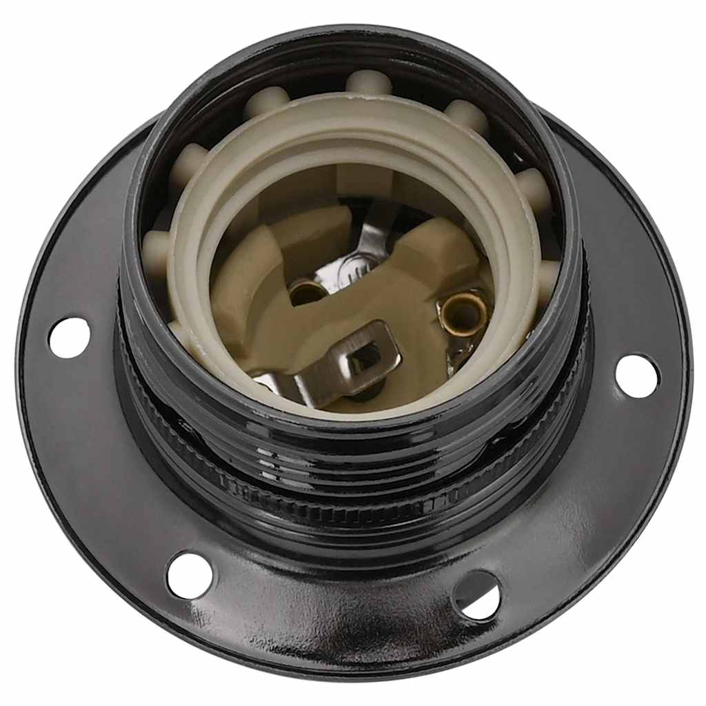 vidaXL Λαμπτήρες 2 τεμάχια γυαλιστερό μαύρο E27