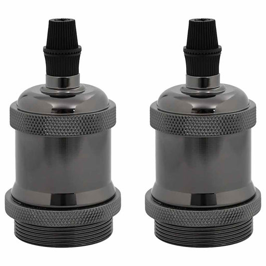 vidaXL Λαμπτήρες 2 τεμάχια γυαλιστερό μαύρο E27