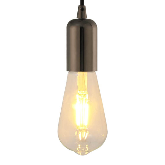 vidaXL Λαμπτήρες 2 τεμάχια γυαλιστερό μαύρο E27