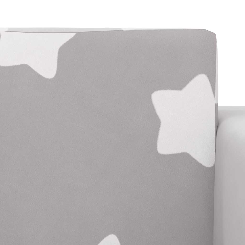 vidaXL Καναπές/Κρεβάτι Παιδικός Αν. Γκρι Αστέρια Μαλακό Βελουτέ Ύφασμα