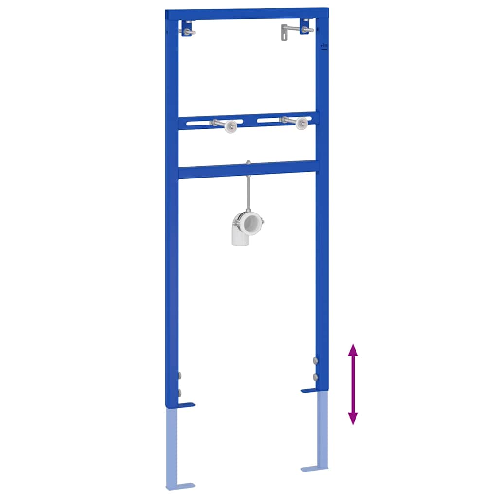 vidaXL Κρυφός Στήριγμα Τοίχου για Λεκάνη 50x112-136 εκ. Χάλυβας