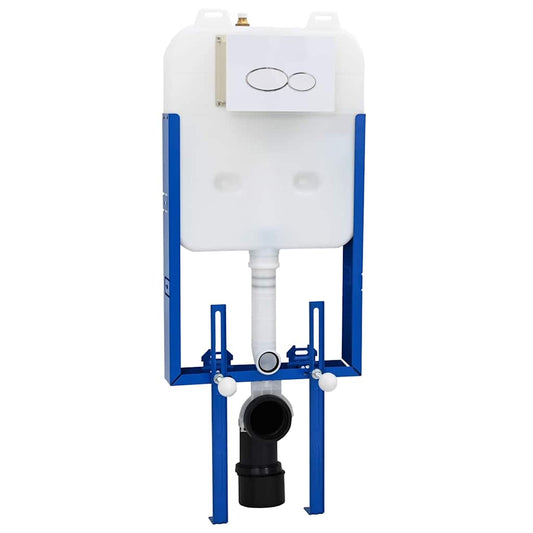 vidaXL Κρυφή Δεξαμενή Τοποθέτησης Διπλής Εκροής Ατσάλι