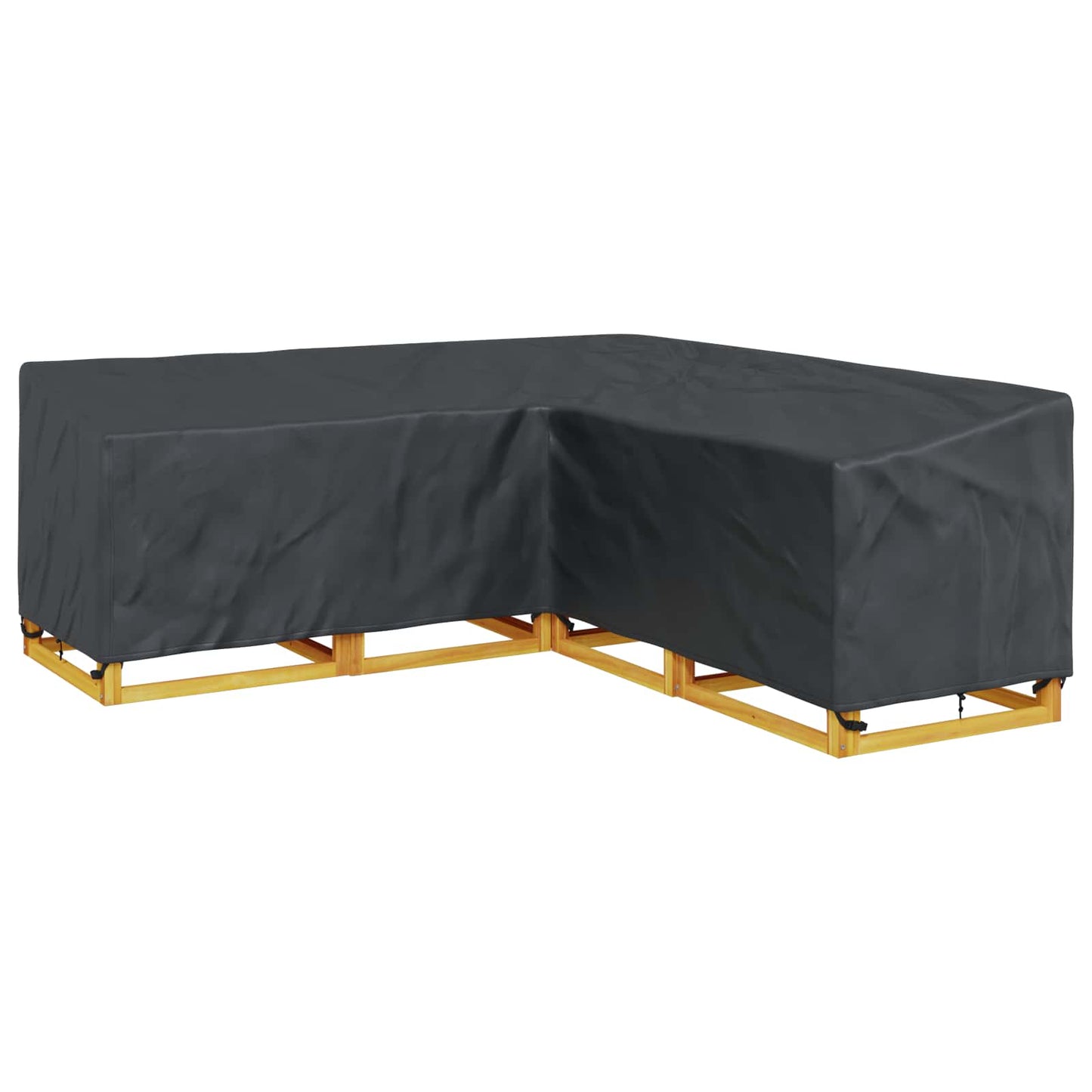 vidaXL Κάλυμμα επίπλων Μαύρο 220 x 220 x 80 εκ. Ύφασμα Oxford 420D