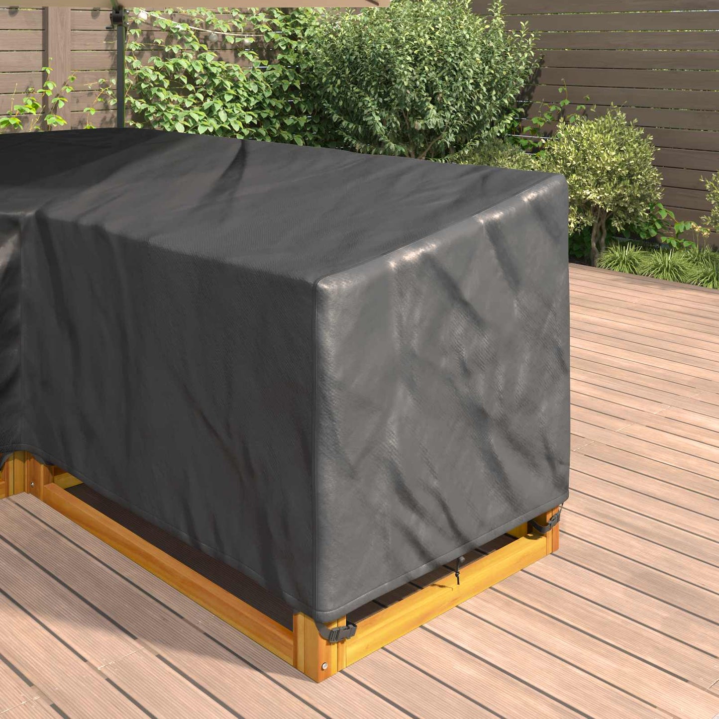 vidaXL Κάλυμμα επίπλων Μαύρο 250 x 180 x 80 εκ. Ύφασμα Oxford 600D