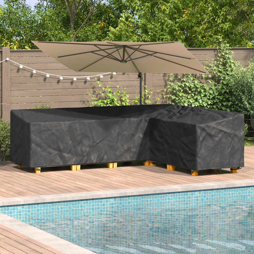 vidaXL Κάλυμμα επίπλων Μαύρο 286 x 222 x 80 εκ.