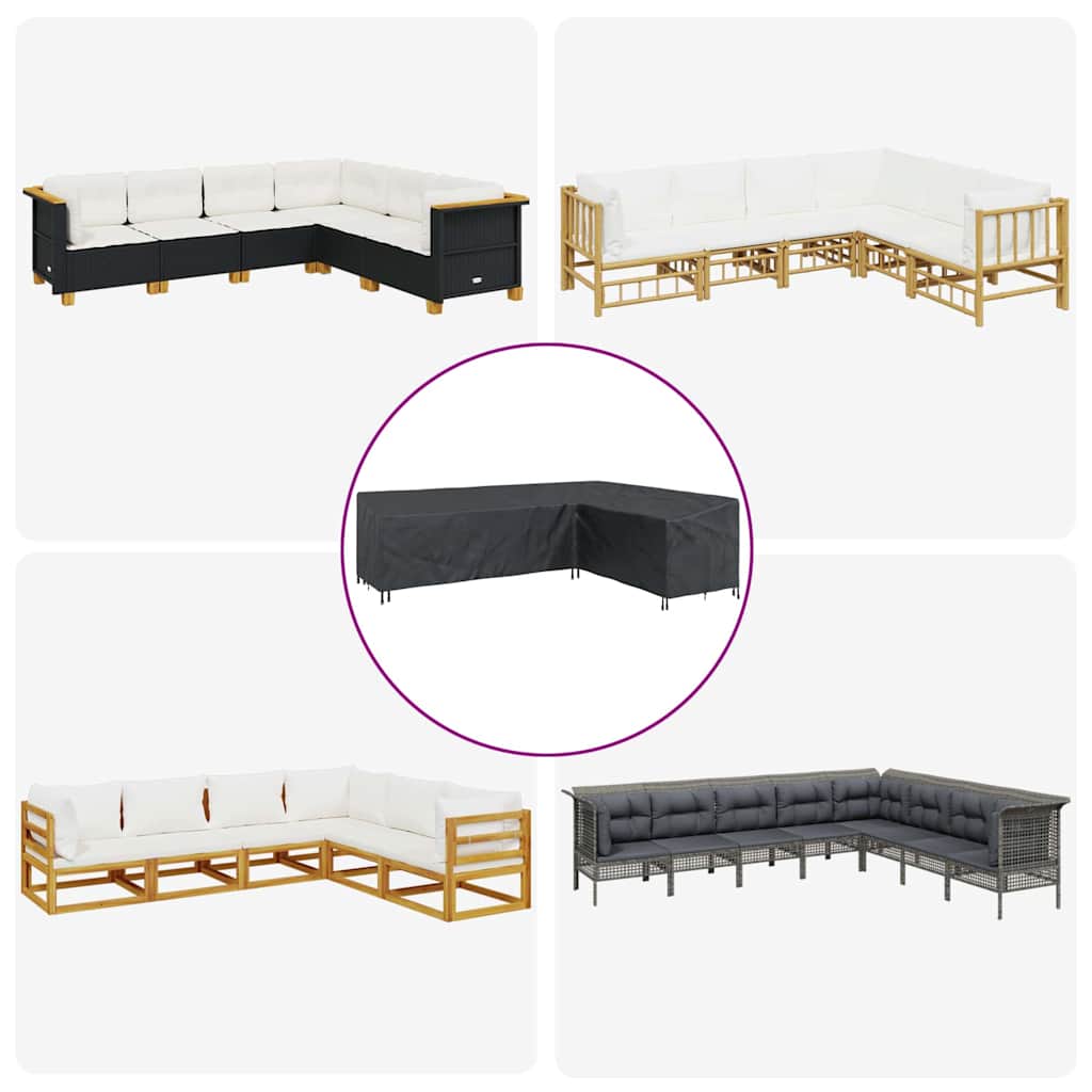 vidaXL Κάλυμμα επίπλων Μαύρο 286 x 222 x 80 εκ.