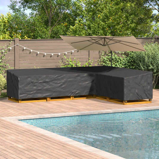 vidaXL Κάλυμμα επίπλων Μαύρο 355 x 275 x 80 εκ. Ύφασμα Oxford 600D