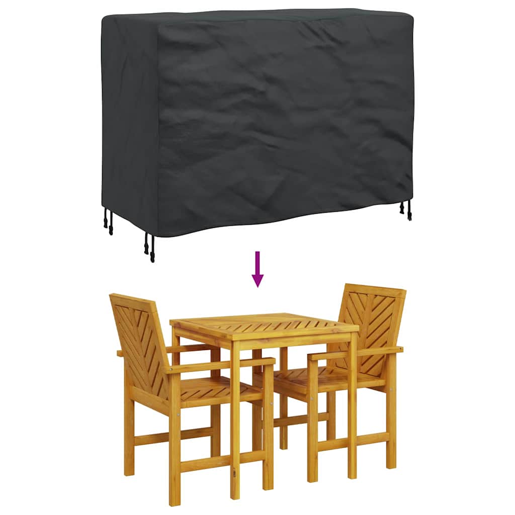 vidaXL Κάλυμμα επίπλων Μονόχρωμο Μαύρο 130 x 80 x 70 εκ. 210D