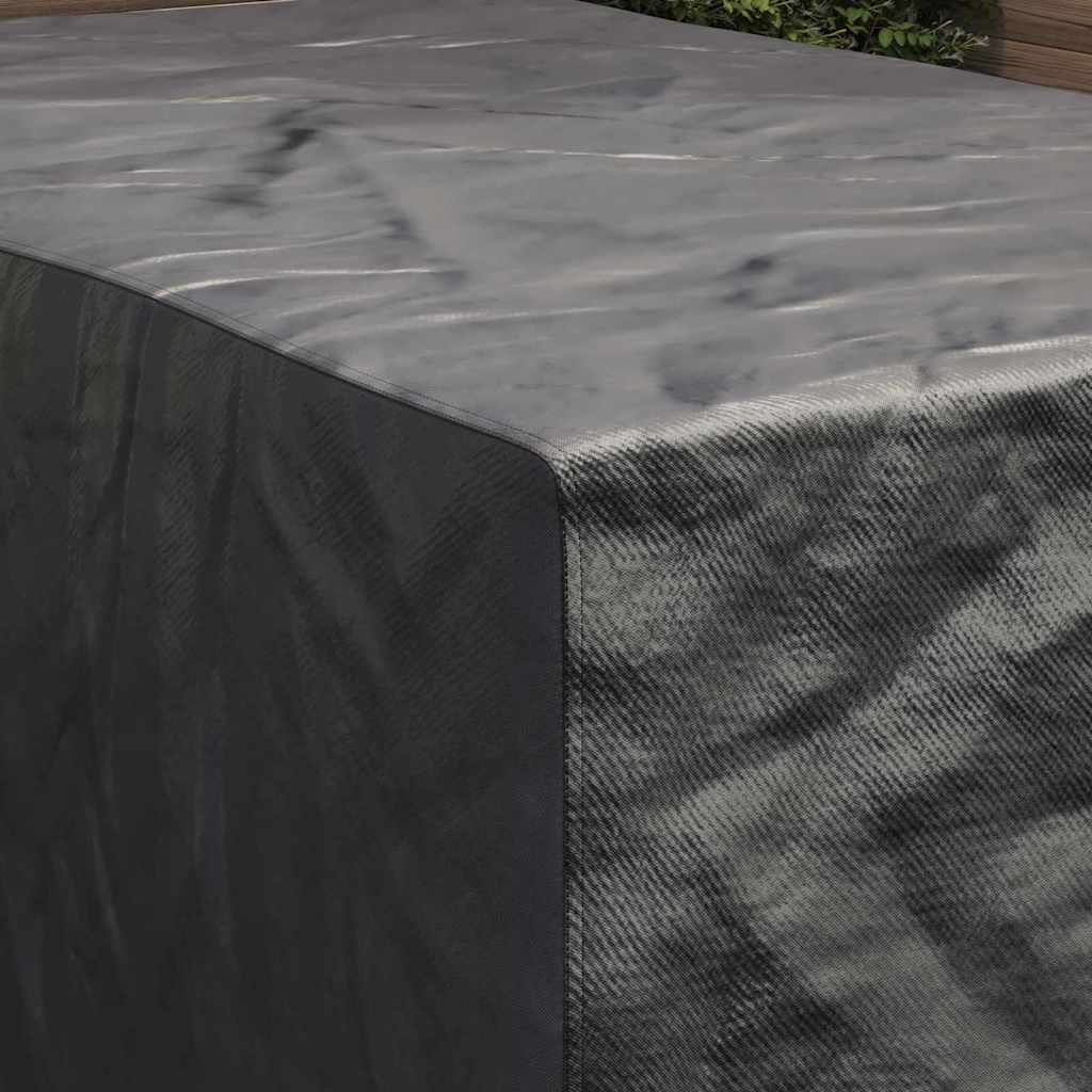 vidaXL Κάλυμμα επίπλων εξωτερικού χώρου Μαύρο 143 x 225 x 90 εκ. 420D