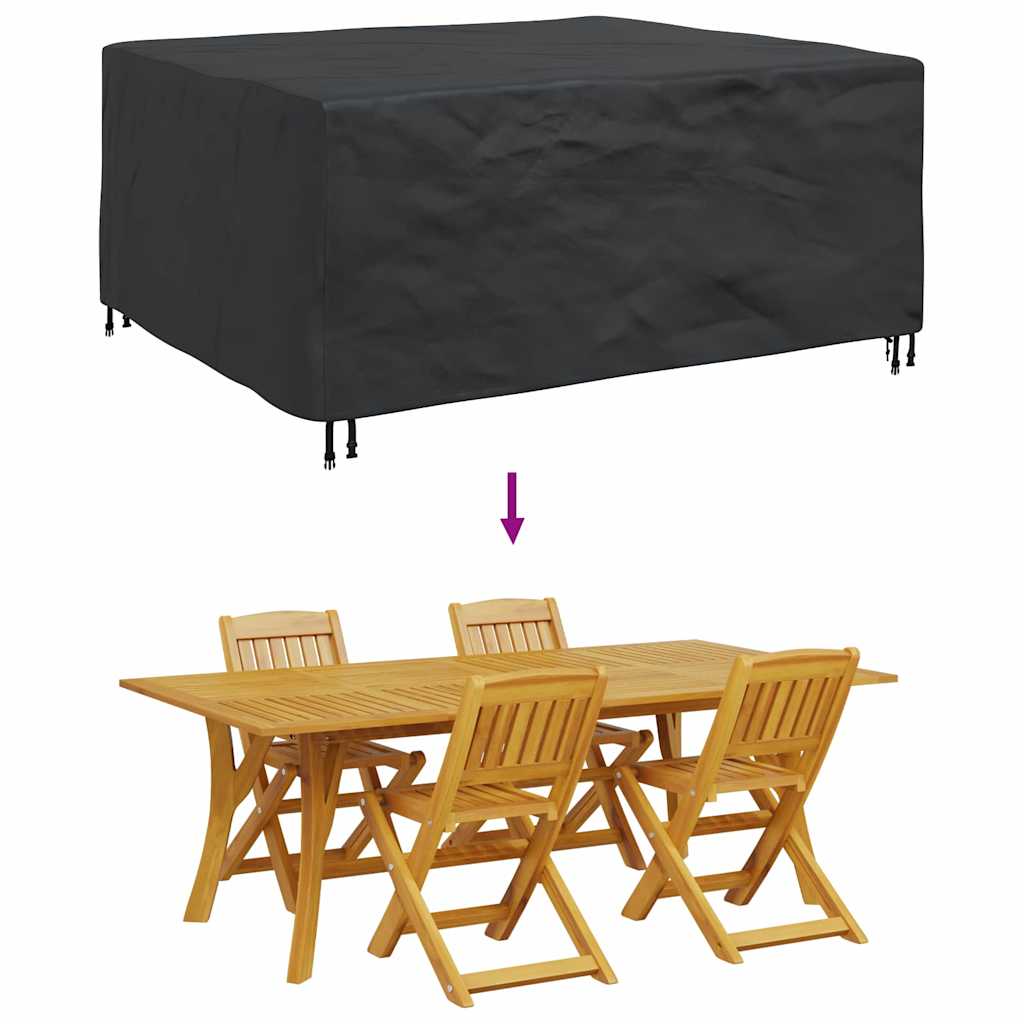 vidaXL Κάλυμμα επίπλων εξωτερικού χώρου Μαύρο 200 x 150 x 85 εκ. 600D