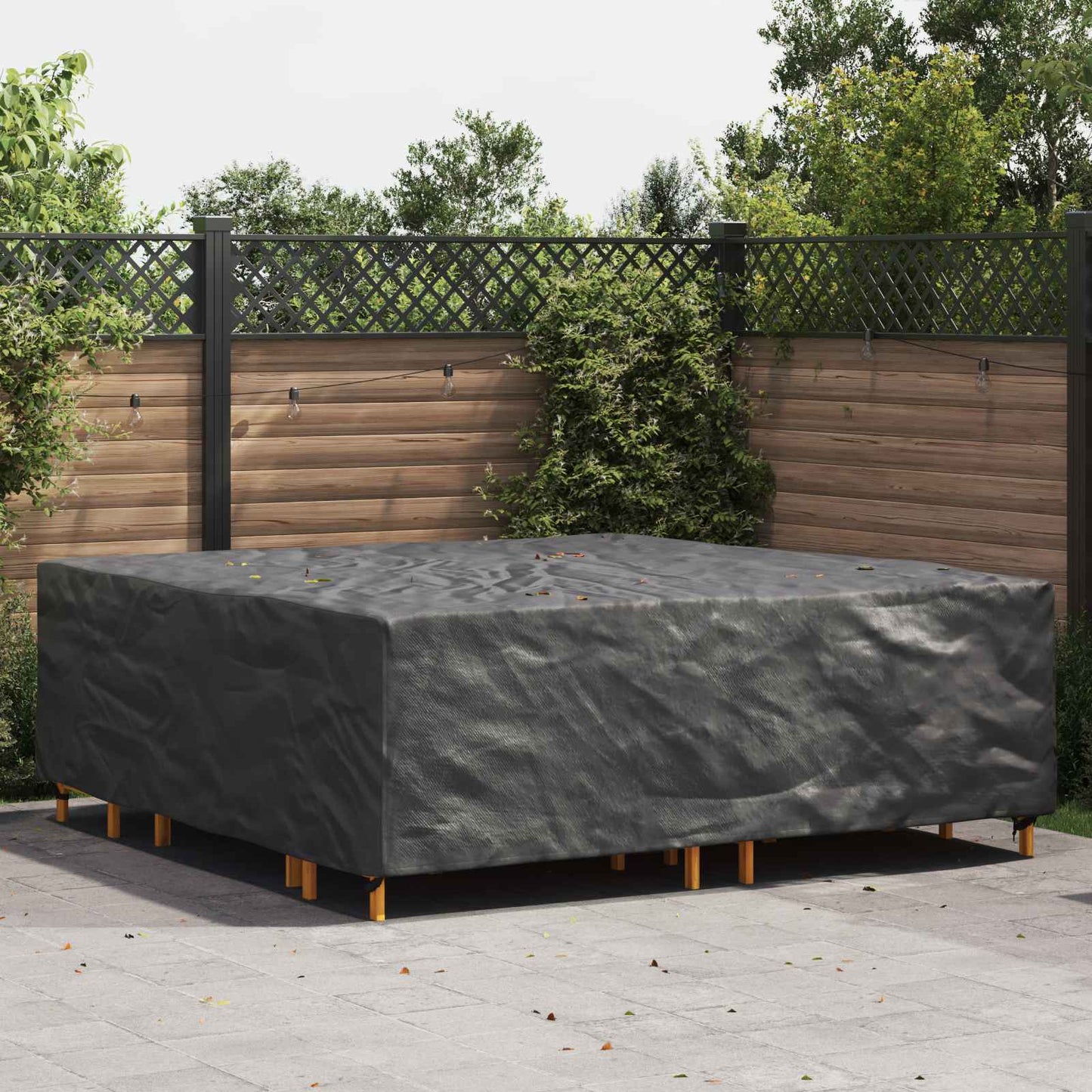 vidaXL Κάλυμμα επίπλων Μονόχρωμο Μαύρο 220 x 220 x 70 εκ. 420D