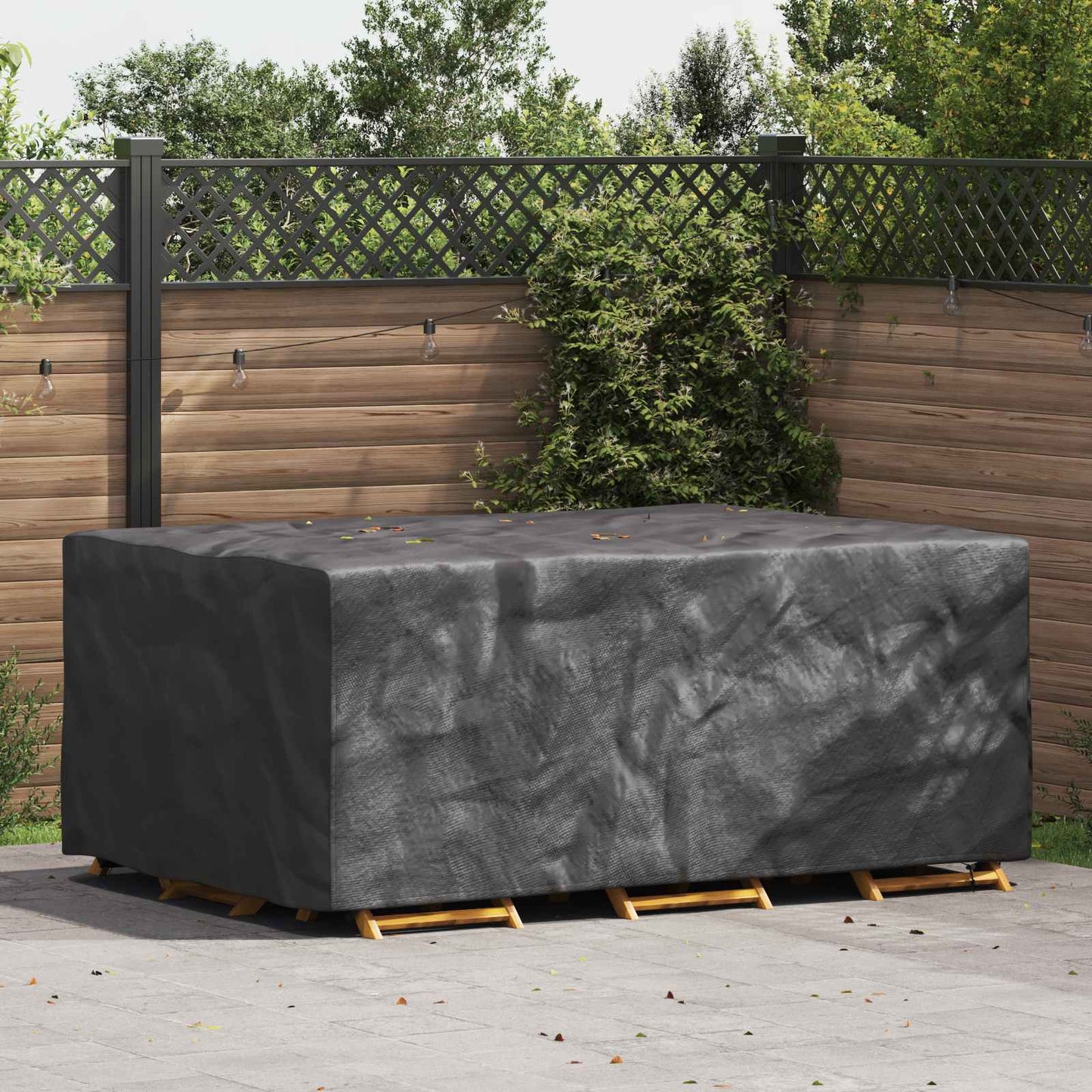 vidaXL Κάλυμμα επίπλων Μονόχρωμο Μαύρο 230 x 165 x 80 cm 600D