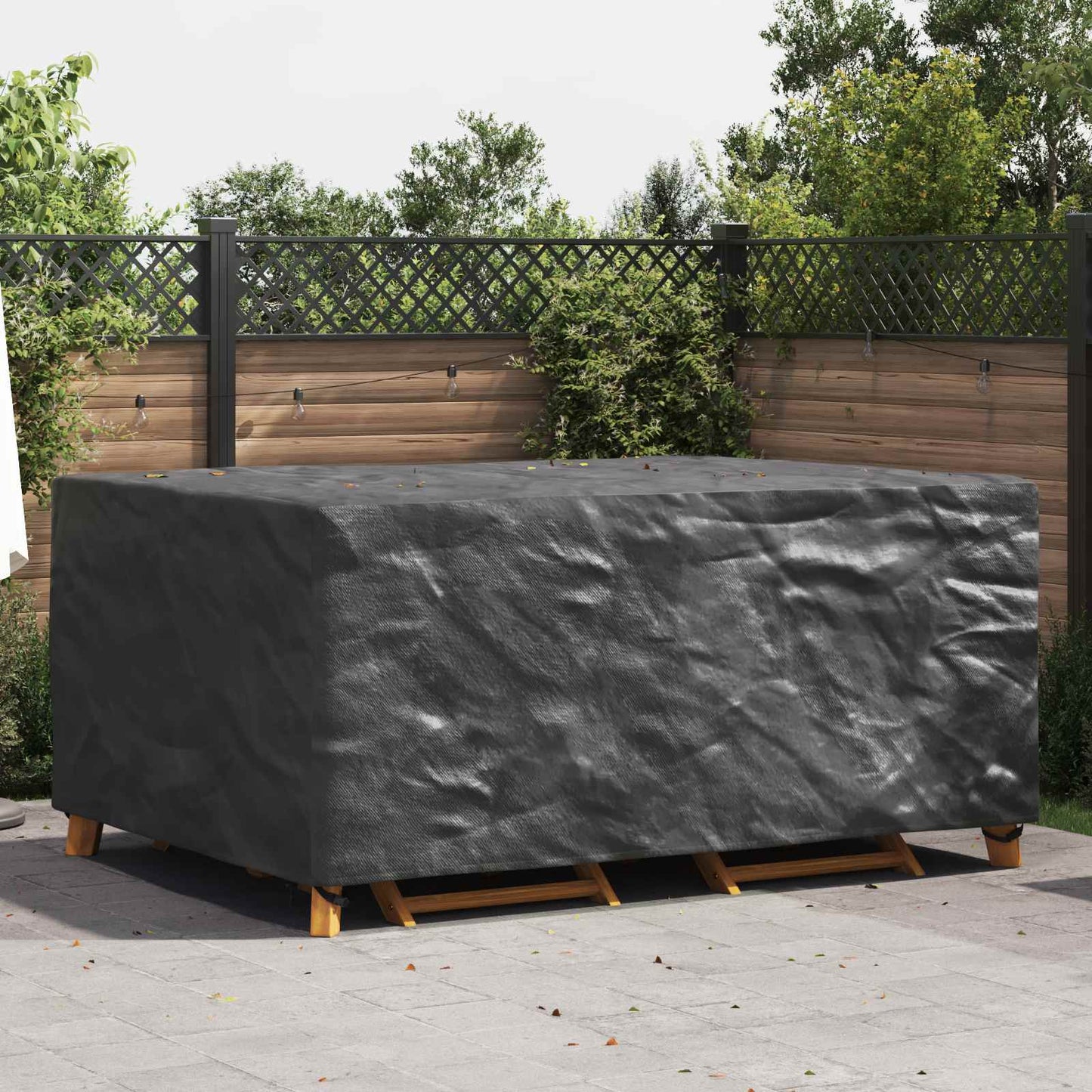 vidaXL Κάλυμμα επίπλων Μονόχρωμο Μαύρο 240 x 180 x 100 εκ. 420D
