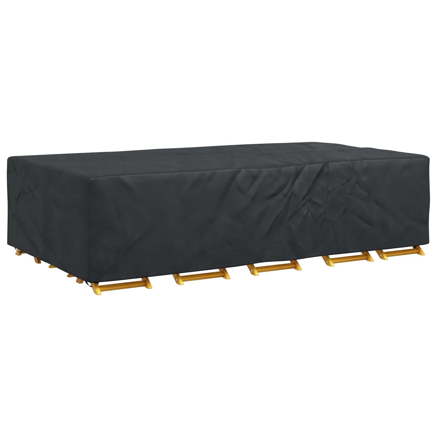 vidaXL Κάλυμμα επίπλων Μονόχρωμο Μαύρο 305 x 190 x 85 εκ. 600D