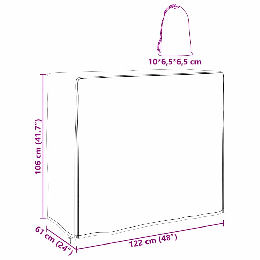 vidaXL Κάλυμμα Επίπλων Εξωτερικού Χώρου Μαύρο Ύφασμα 420D