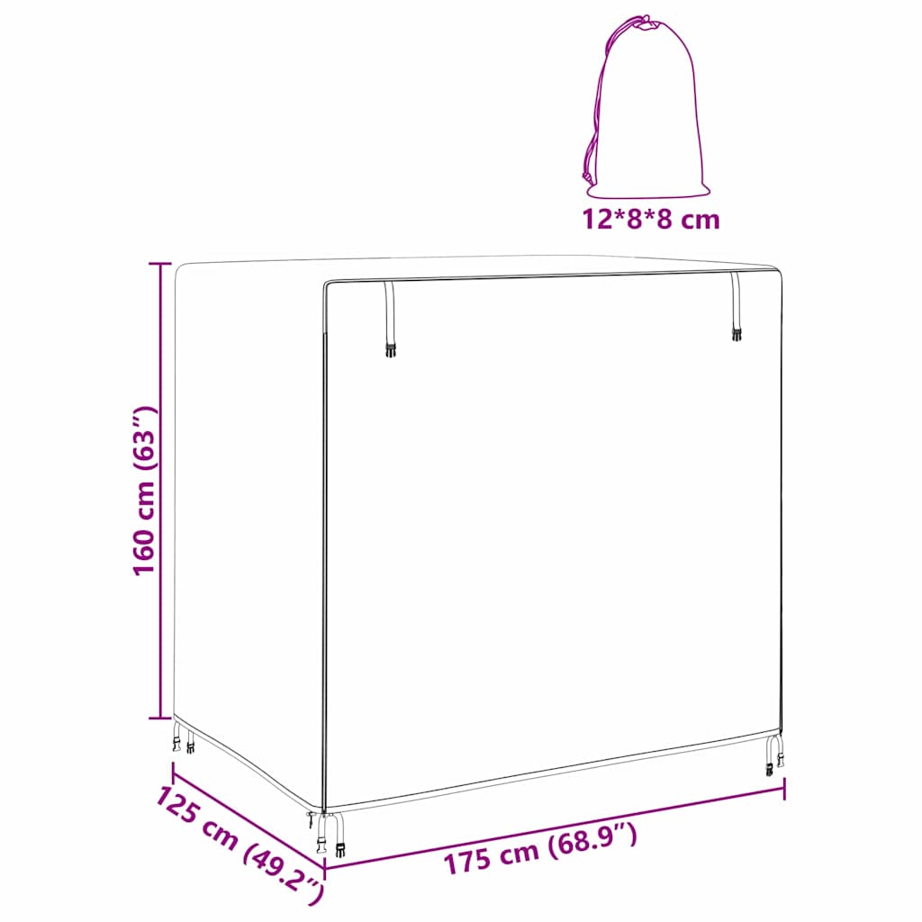 vidaXL Κάλυμμα για κούνια εξωτερικού χώρου Μαύρο