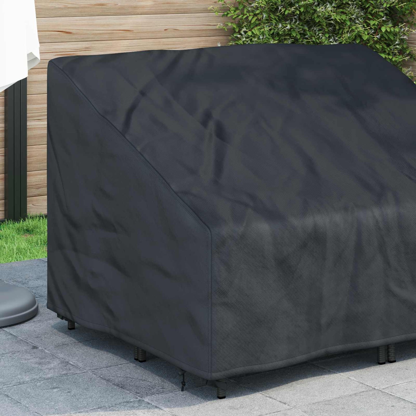 vidaXL Κάλυμμα Παγκάκι Κήπου 130 x 95 x 40 / 80 εκ Ύφασμα Oxford 420D
