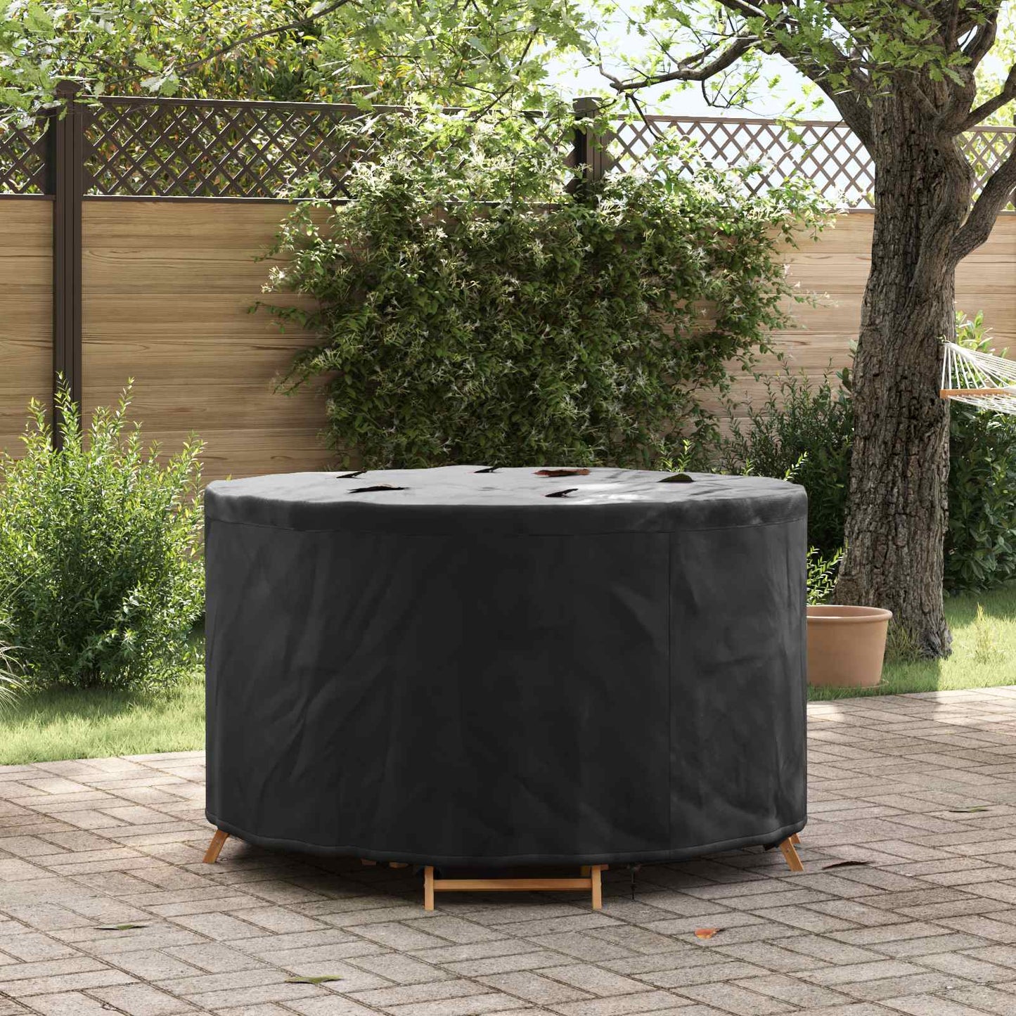 vidaXL Κάλυμμα επίπλων Μαύρο 128 x 128 x 71 εκ. Ύφασμα Oxford 420D