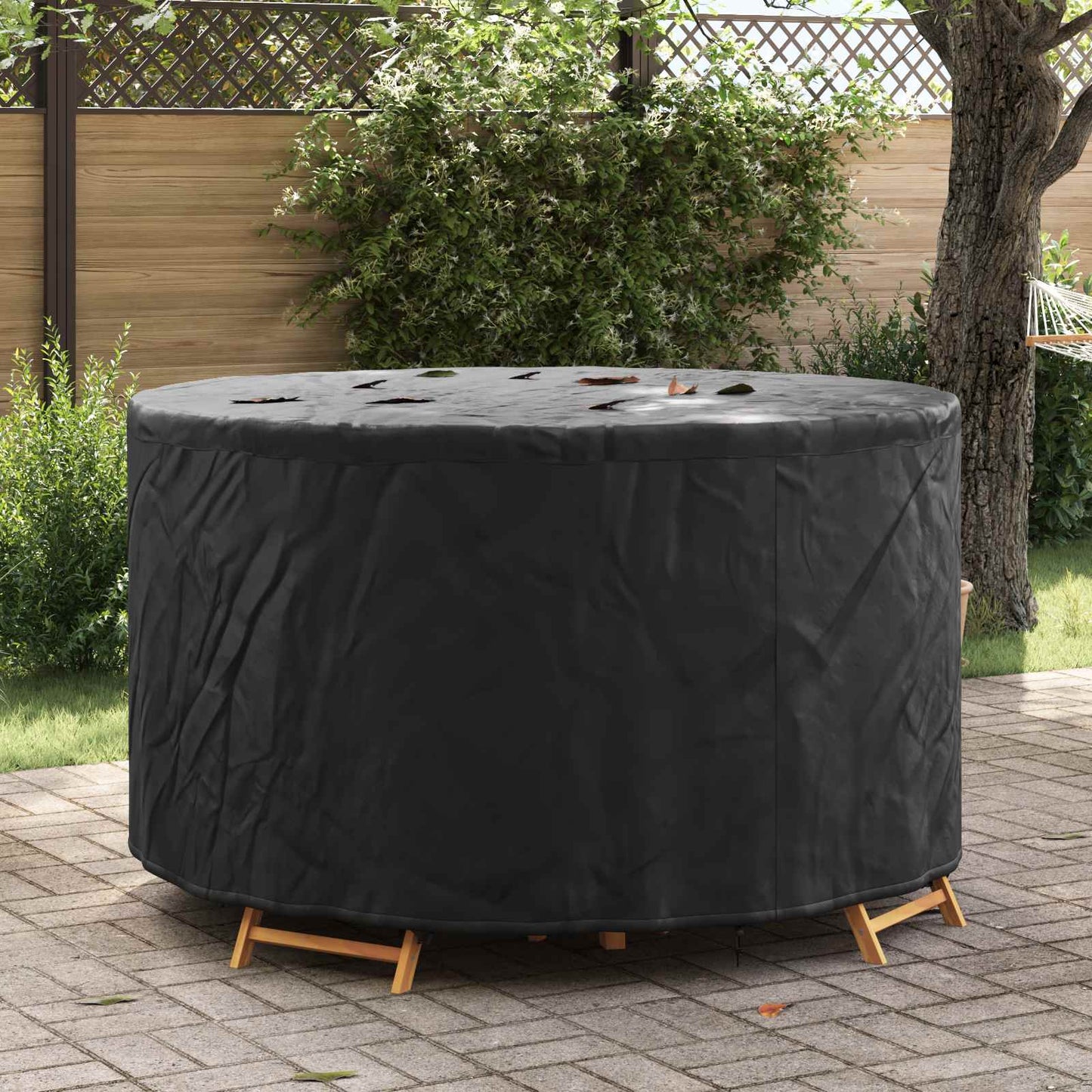vidaXL Κάλυμμα επίπλων Μαύρο 157 x 157 x 71 εκ. Ύφασμα Oxford 600D