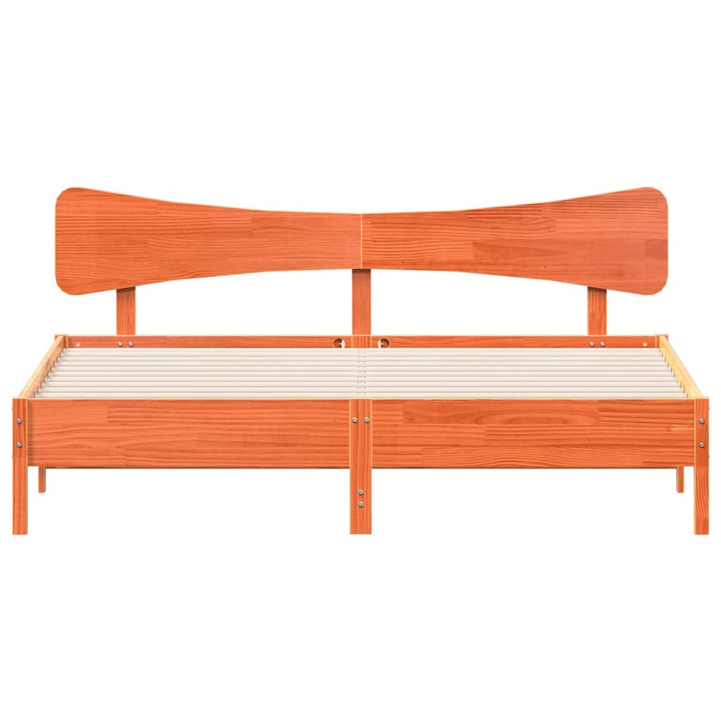 vidaXL Σκελετός Κρεβ. Χωρίς Στρώμα Καφέ Κεριού 180x200 εκ Μασίφ Πεύκο