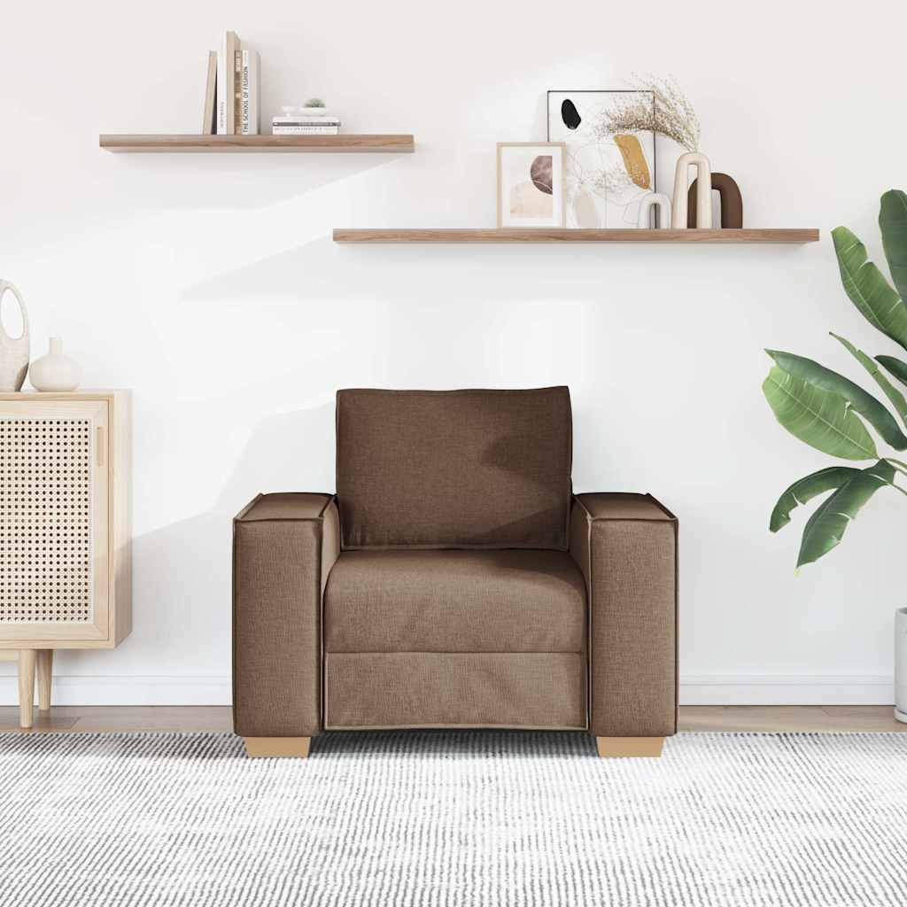 vidaXL Πολυθρόνα-Καναπέ-Καφέ 100x78x84 εκ. από Ύφασμα